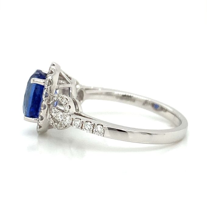 2.38ct Sapphire and Diamond Pave Dress Ring