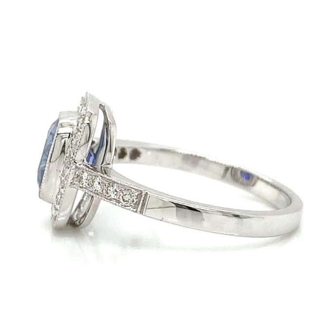 1.78ct Sapphire and Diamond Pave Ring