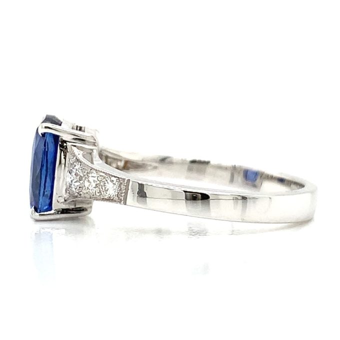 2.32ct Oval Sapphire and Diamond Pave Ring
