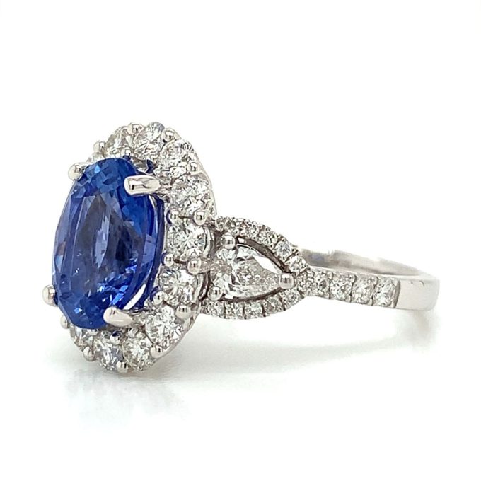 2.85ct Sapphire and Diamond Dress Ring