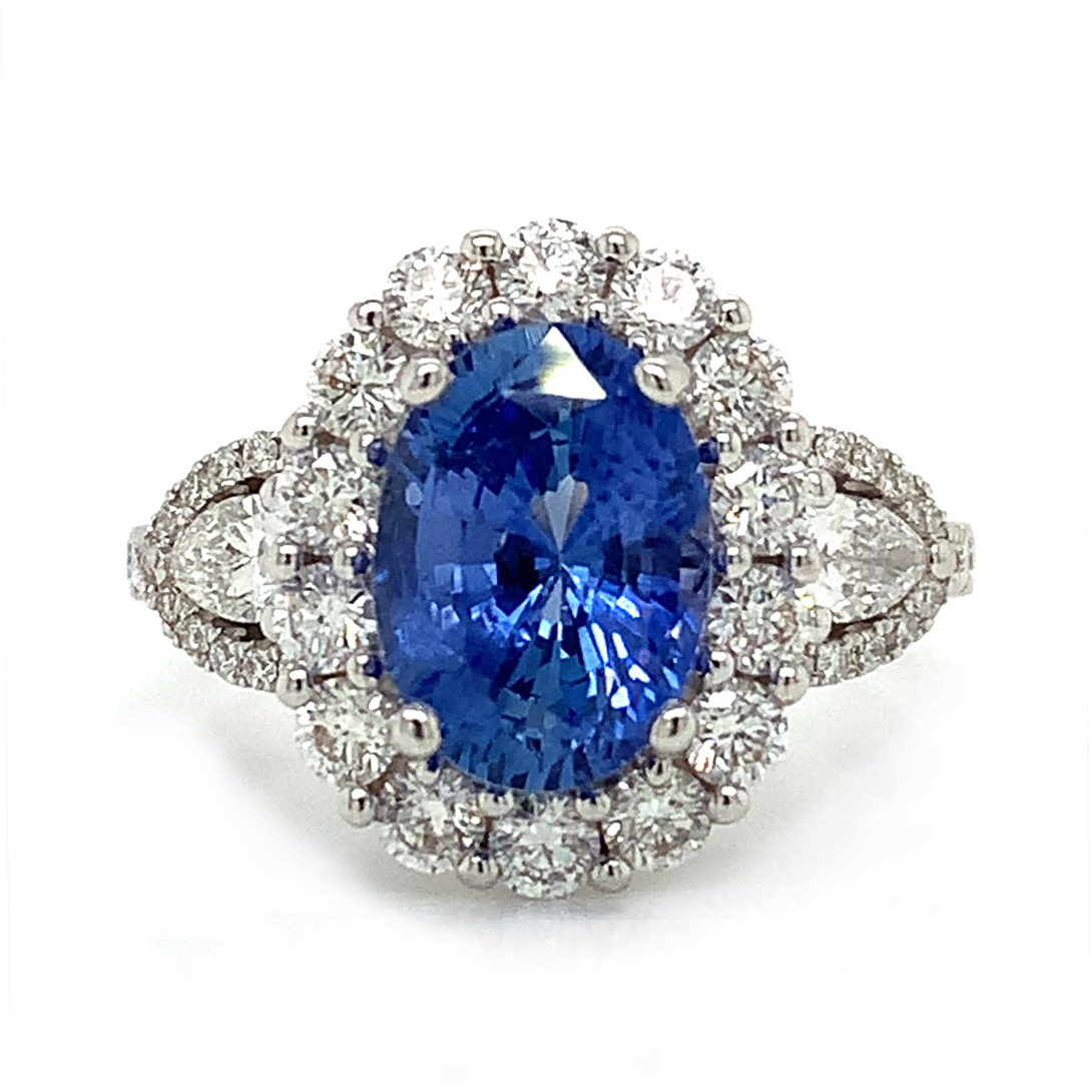2.85ct Sapphire and Diamond Dress Ring