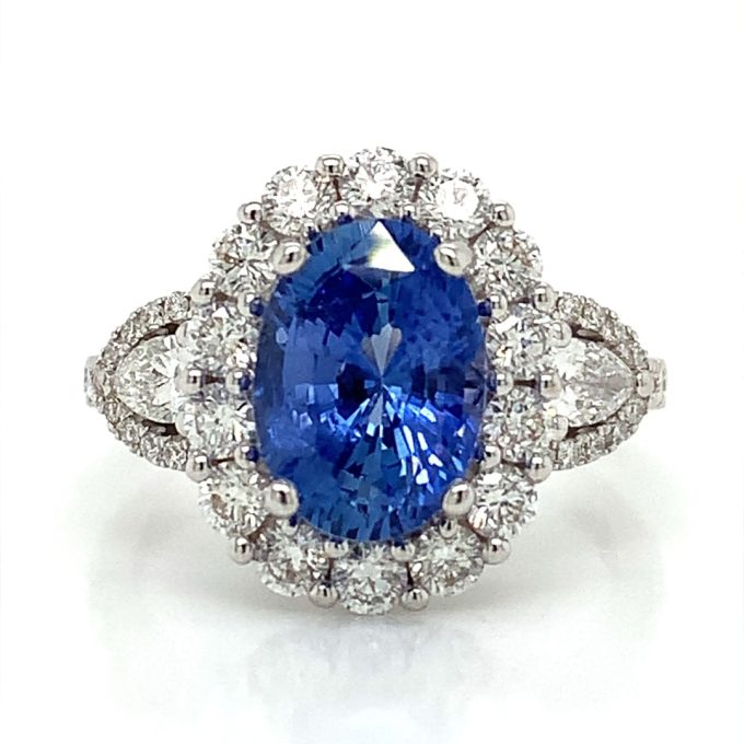 2.85ct Sapphire and Diamond Dress Ring