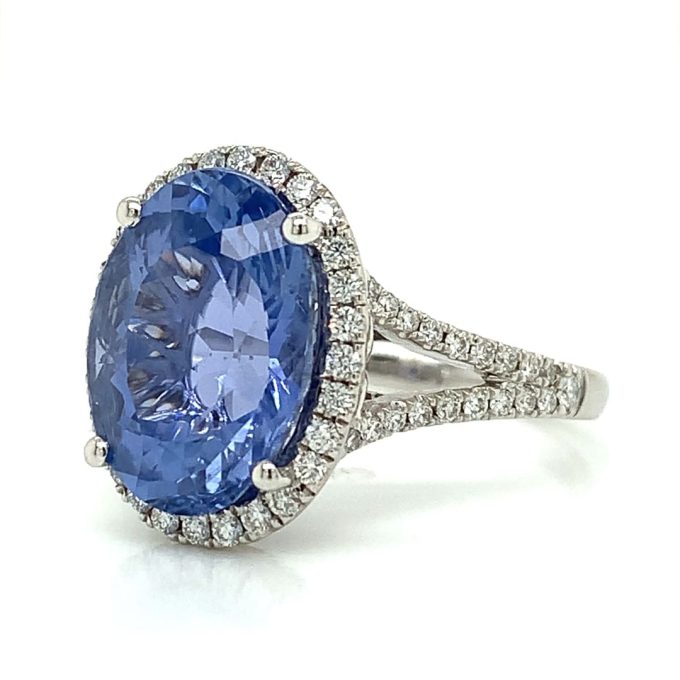 7.82ct Sapphire and Diamond Cocktail Ring