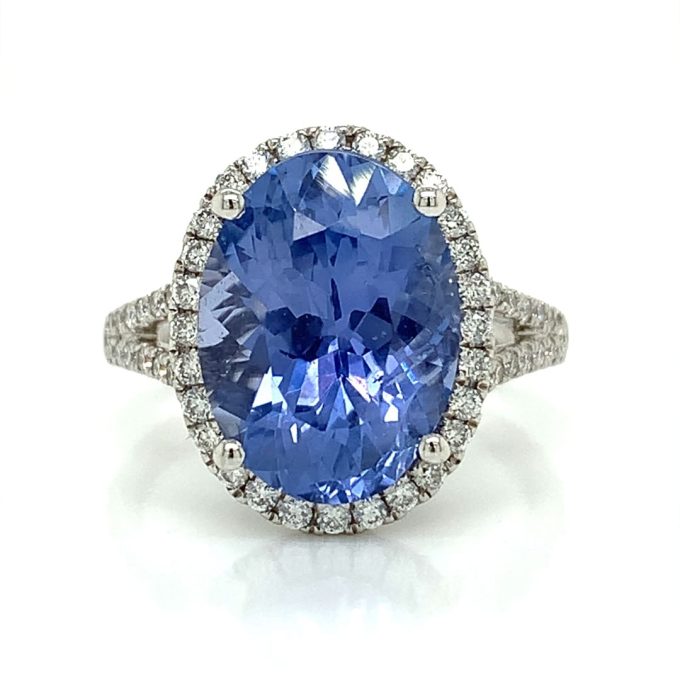 7.82ct Sapphire and Diamond Cocktail Ring