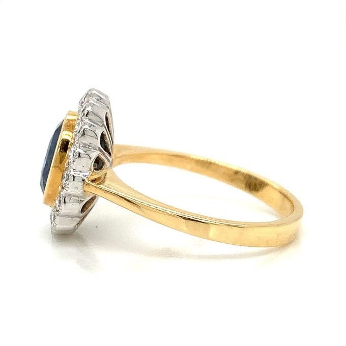 2.01ct Oval Sapphire and Diamond Ring