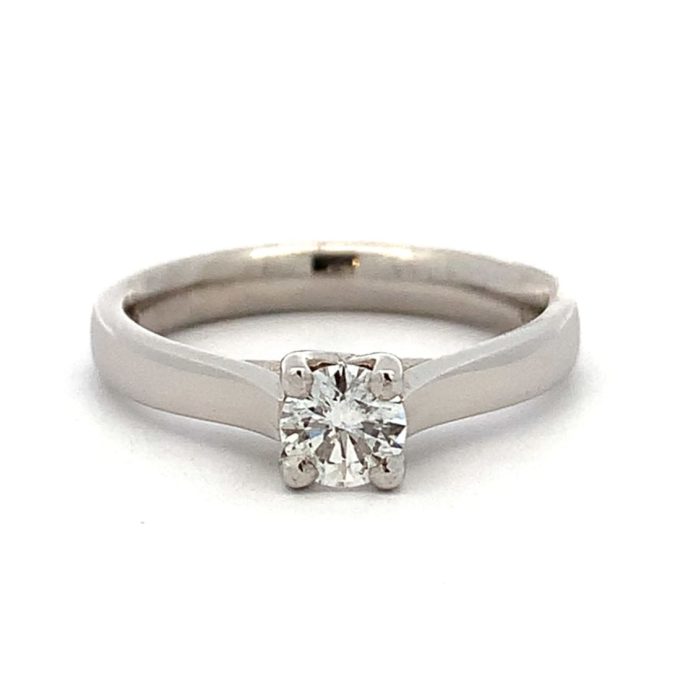 Platinum 0.33ct Diamond Solitaire Ring