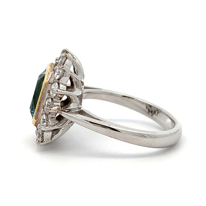 2.02ct Aquamarine and Diamond Dress Ring