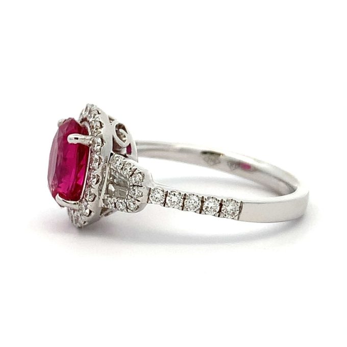 2.03ct Ruby and Diamond Dress Ring