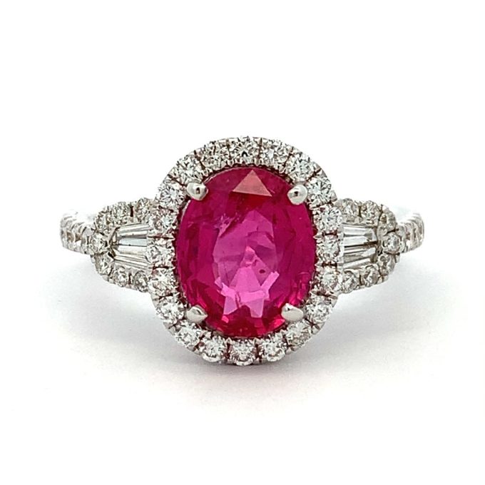 2.03ct Ruby and Diamond Dress Ring