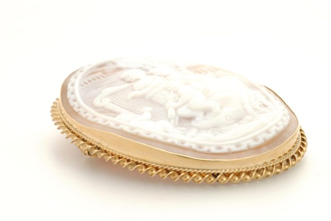 Gold Frame Shell Cameo