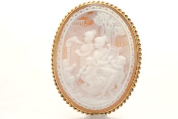 Gold Frame Shell Cameo