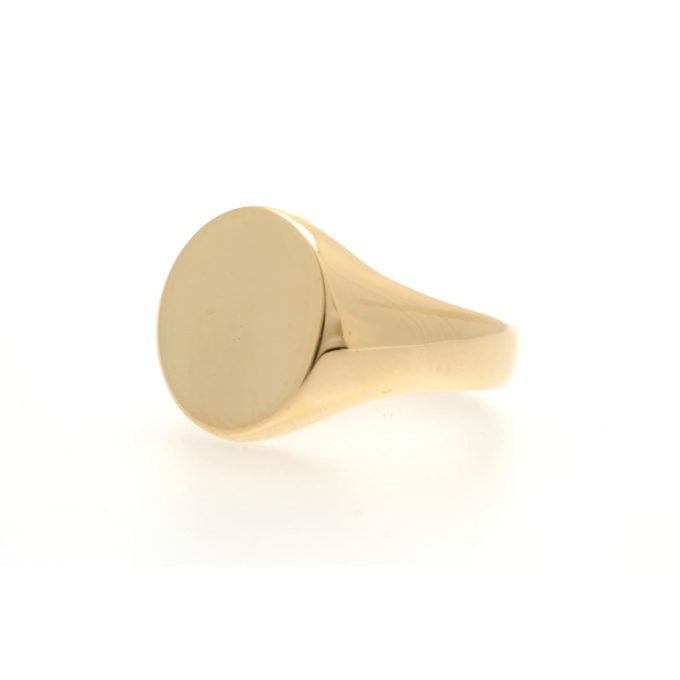 (14 x 12mm) 18ct Gold Classic Oxford Signet Ring