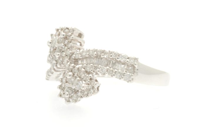 Hearts Motif Diamond Dress Ring