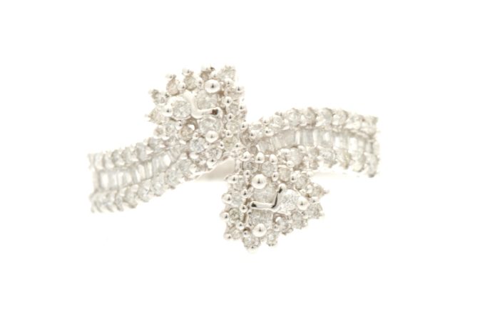 Hearts Motif Diamond Dress Ring