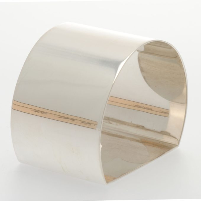 D Shaped  Silver Napkin Rings, set of 7