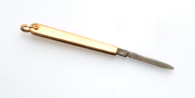 Antique Rolled Gold Fruit Knife