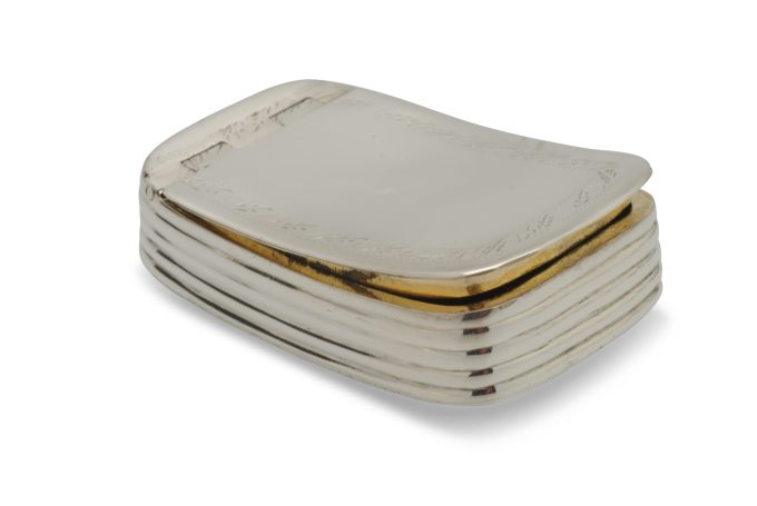 A George III Curved Silver Snuff Box