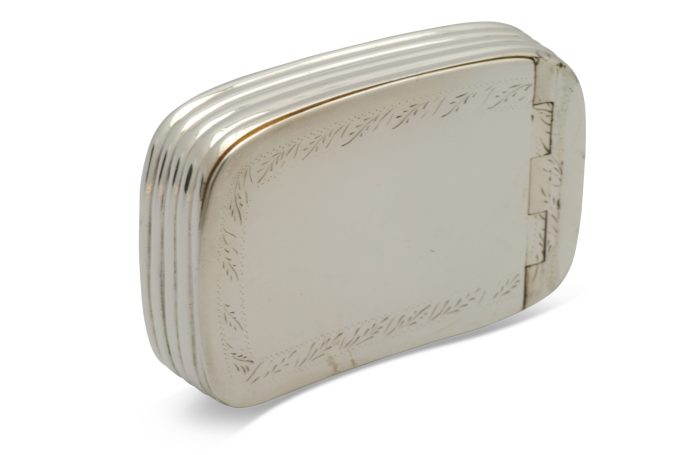 A George III Curved Silver Snuff Box