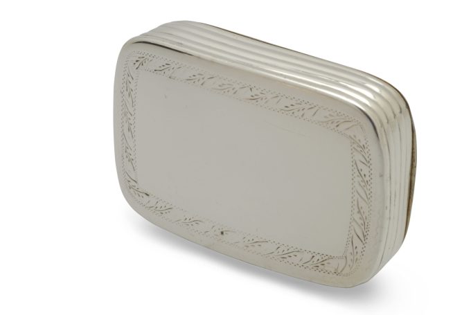 A George III Curved Silver Snuff Box