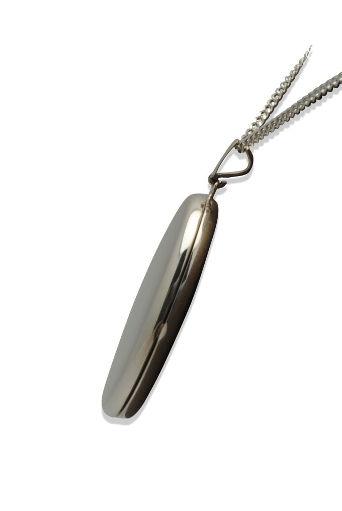 Silver Oval Locket and Chain