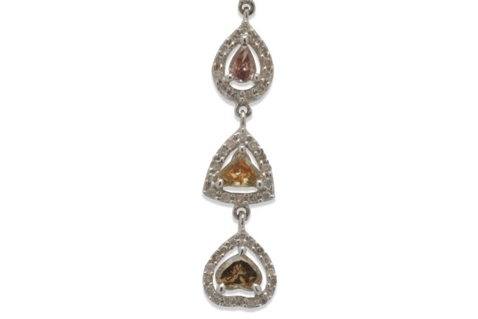 White Gold Diamond Drop Necklace