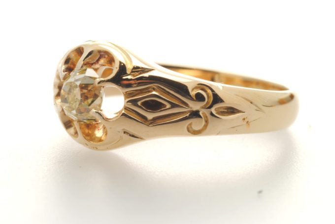 18 Carat Yellow Gold Solitaire Diamond Ring