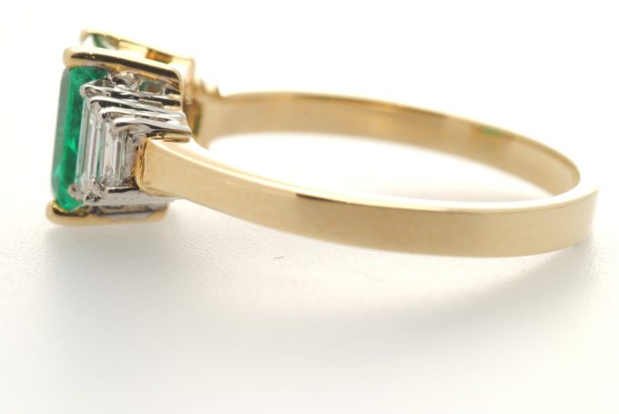 Emerald and Diamond Dress Ring