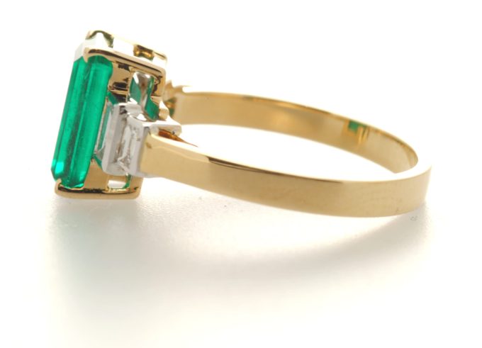 Emerald and Diamond Dress Ring