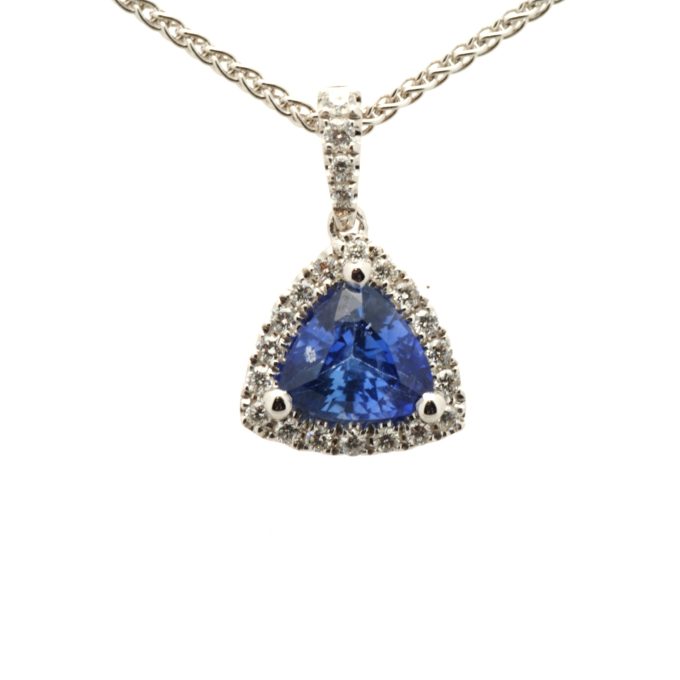 Trillion Sapphire and Diamond Necklace
