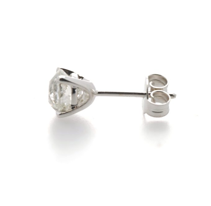 Large Diamond Studs in White Gold