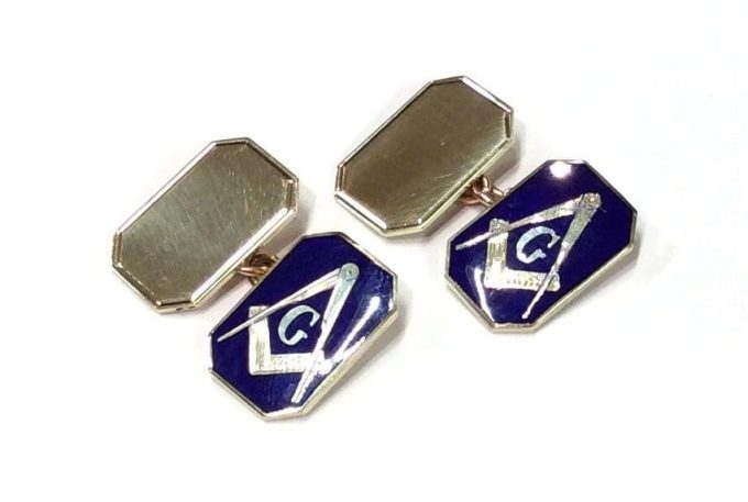 9 Carat Gold Masonic Grand Masters Cufflinks