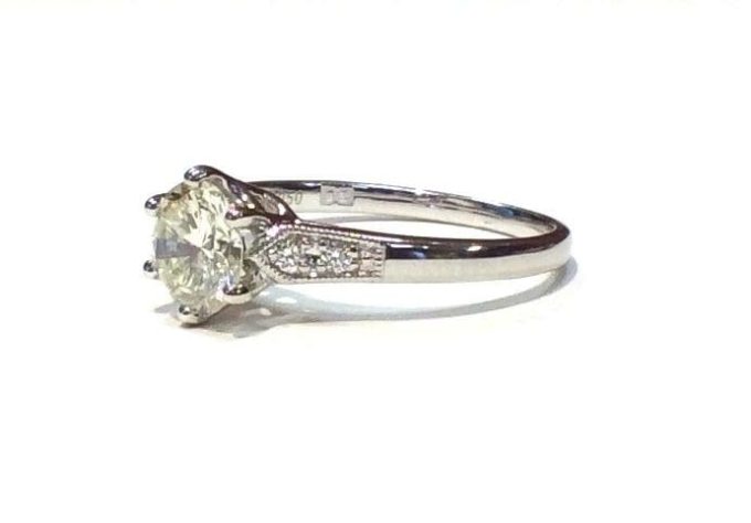 0.80ct Diamond Platinum Solitaire Ring
