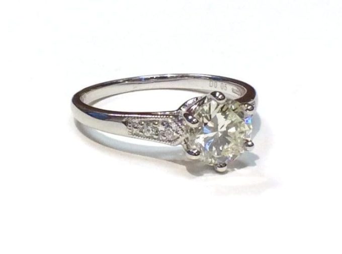 0.80ct Diamond Platinum Solitaire Ring