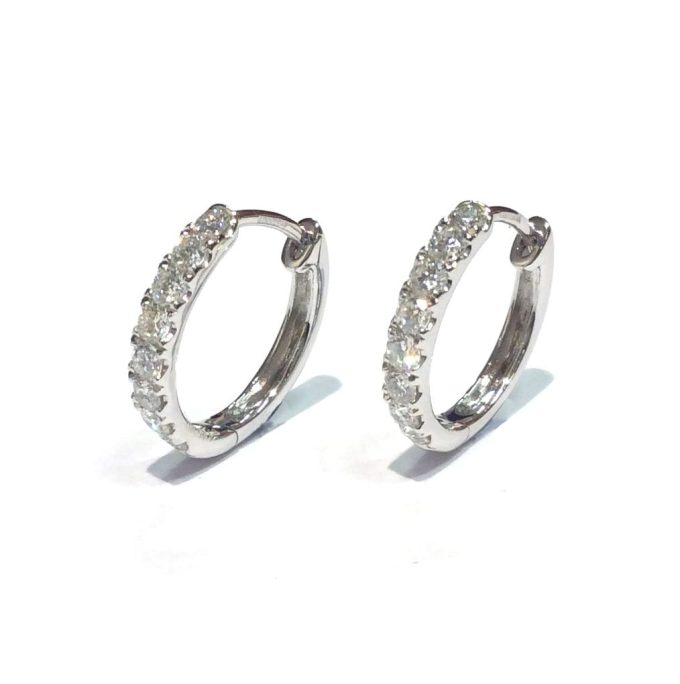 1/2 Carat Diamond Huggie Earrings