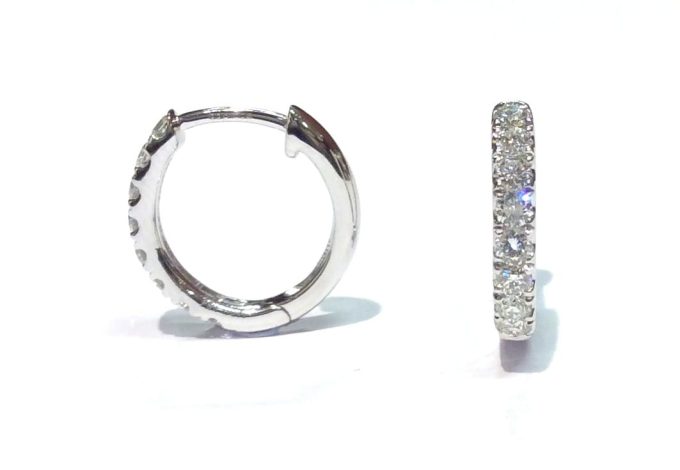 1/2 Carat Diamond Huggie Earrings