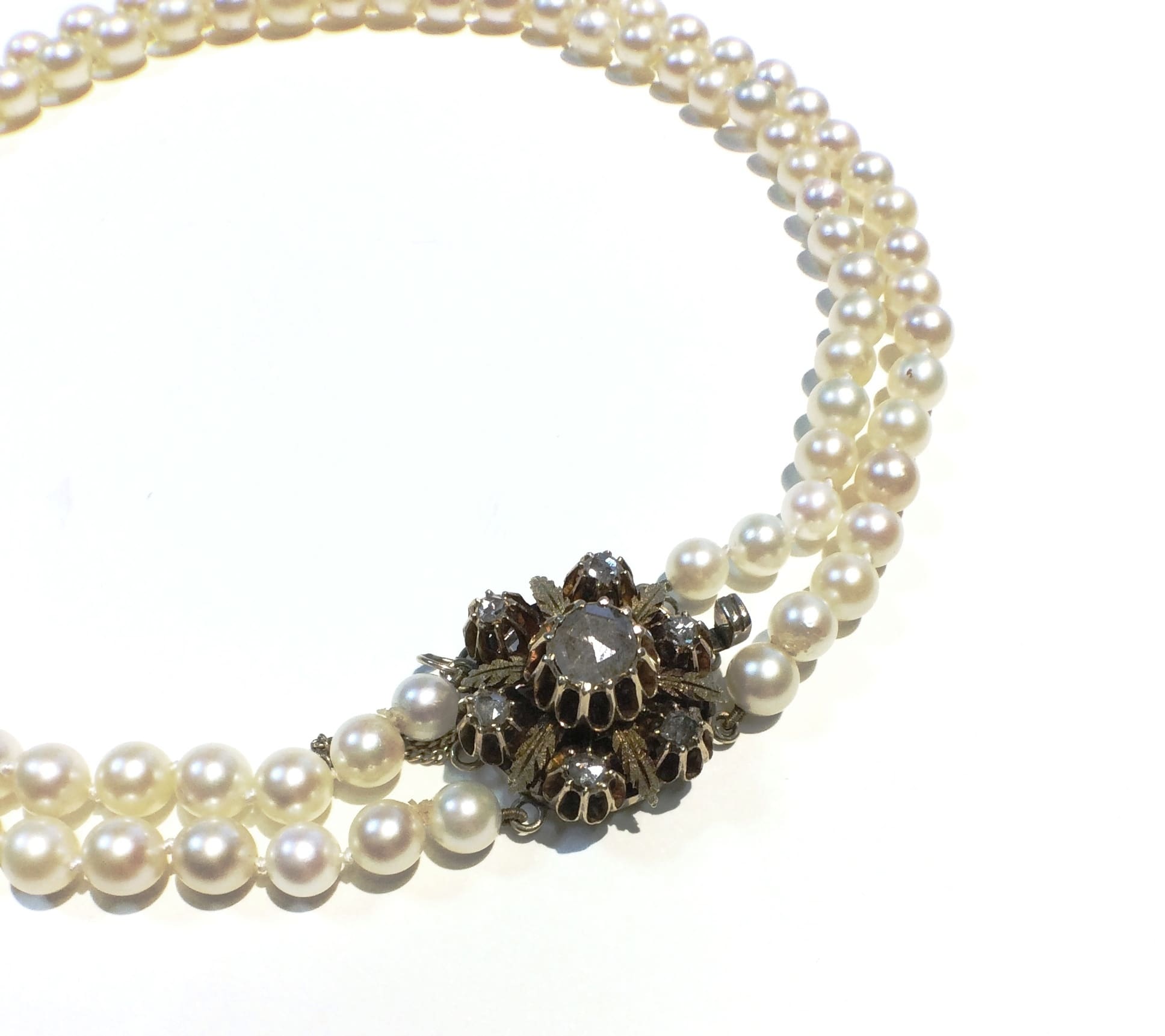 Vintage Double Row Pearl Necklace