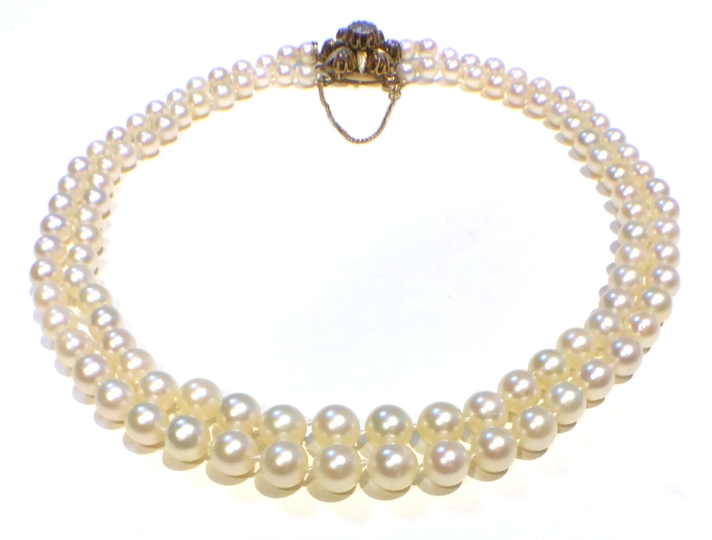 Vintage Double Row Pearl Necklace