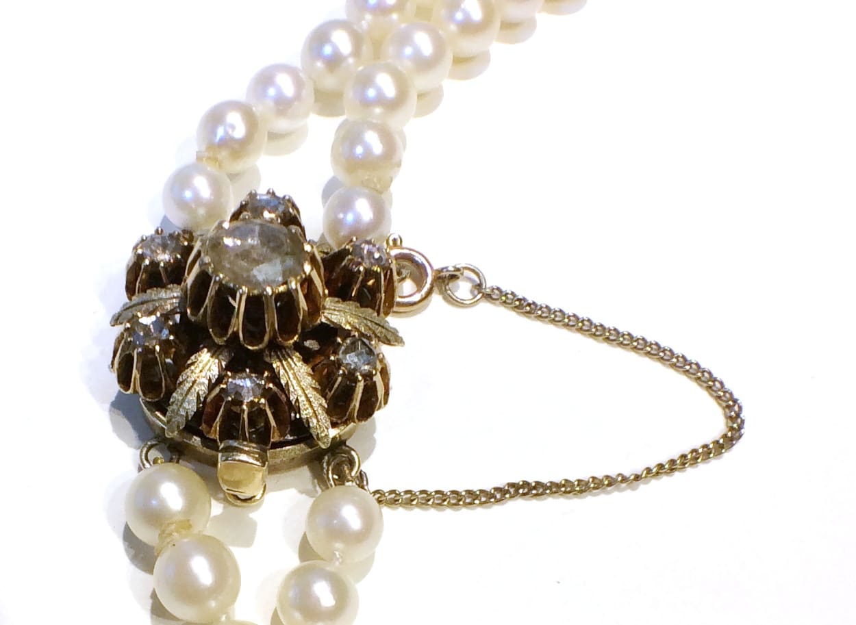 Vintage Double Row Pearl Necklace