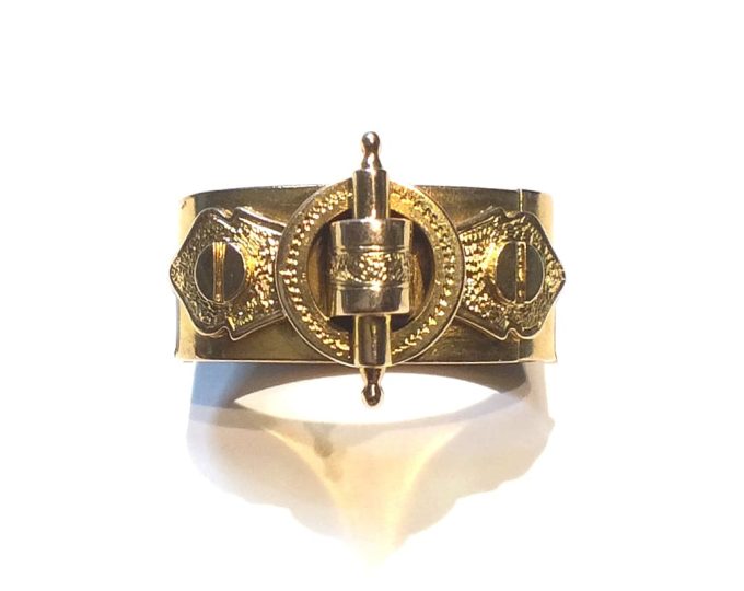 Antique 15ct Gold Scarf Ring