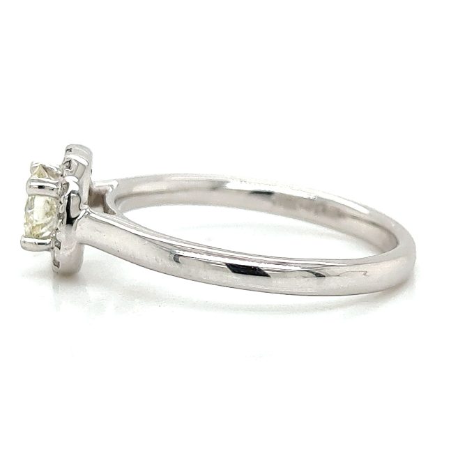 White Gold Diamond Halo Ring