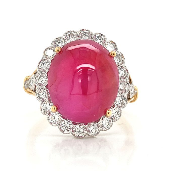 Star Ruby and Diamond Dress Ring