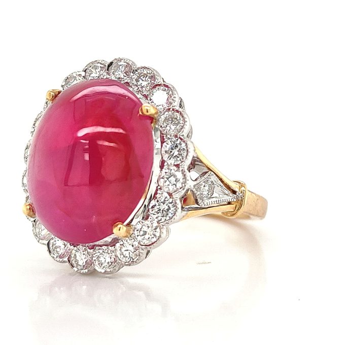 Star Ruby and Diamond Dress Ring