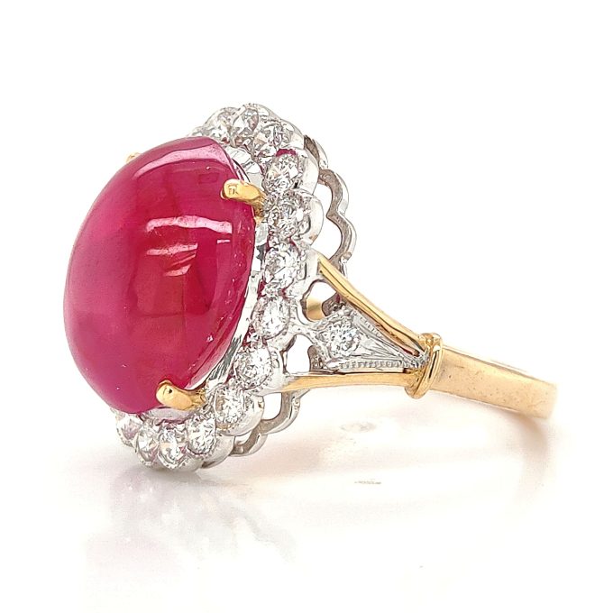 Star Ruby and Diamond Dress Ring