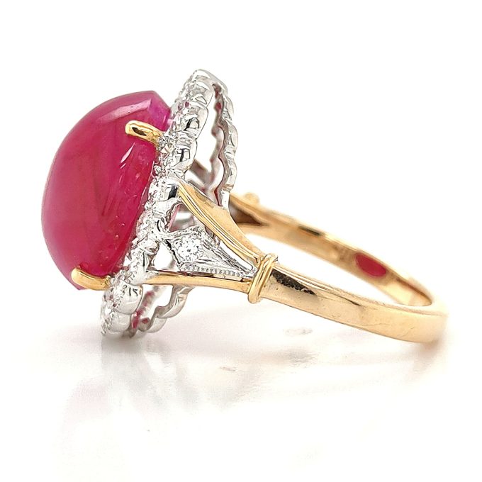 Star Ruby and Diamond Dress Ring