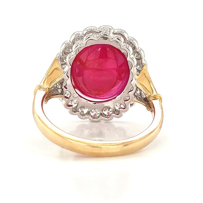 Star Ruby and Diamond Dress Ring