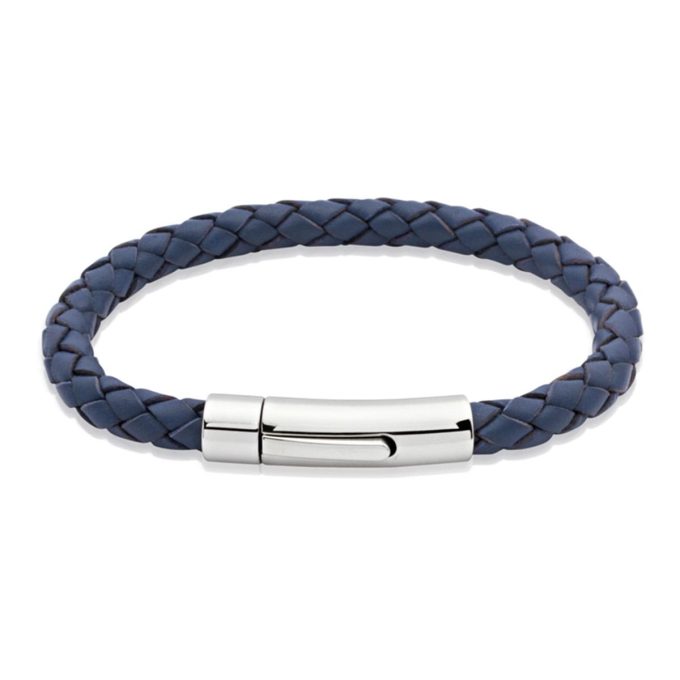 Blue Leather Bracelet