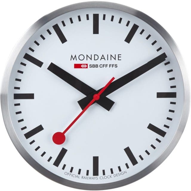 Mondaine Big Wall Clock 40cm with Sweep Second Hand Aspens Jewellers