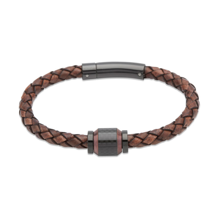 Unique Dark Brown Leather Bracelet
