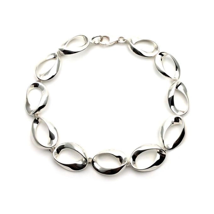 Silver Mobius Link Bracelet