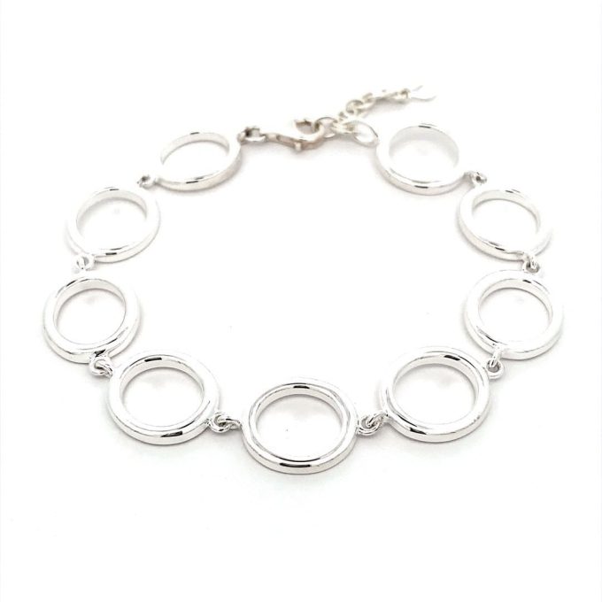 Silver Ring Link Bracelet